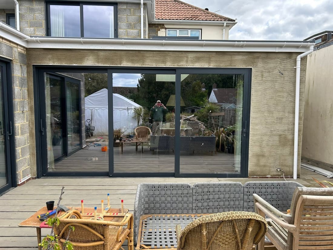 Modern rear extension in West Sussex finished by Anderson Parker